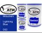 Preview: Mitsubishi, Lightning Blue, D02: 500ml Lackdose + 500ml Klarlack + 250ml Härter - Set, von ATW Autoteile West.